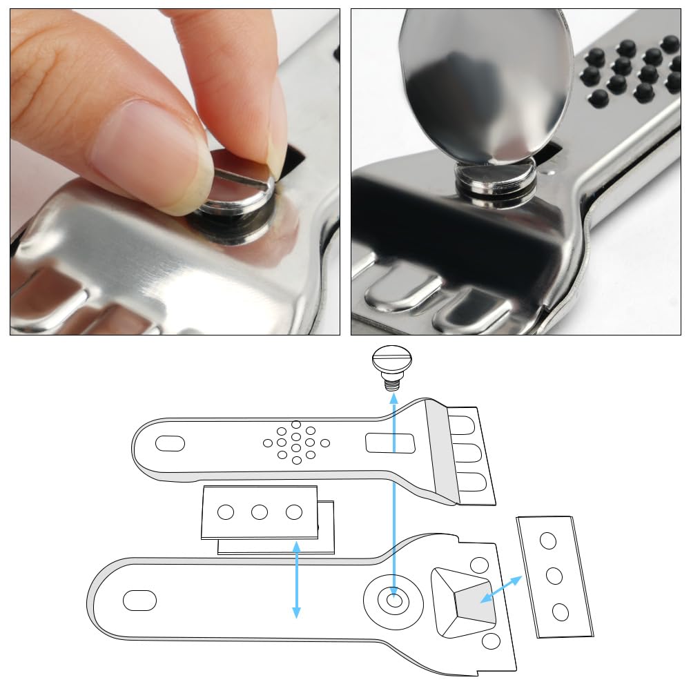 Raschietto Per Vetroceramica Flintronic - 1 Raschietto + 20 Lame Plastica, Per Forno, Colla, Decalcomanie - Foto 2