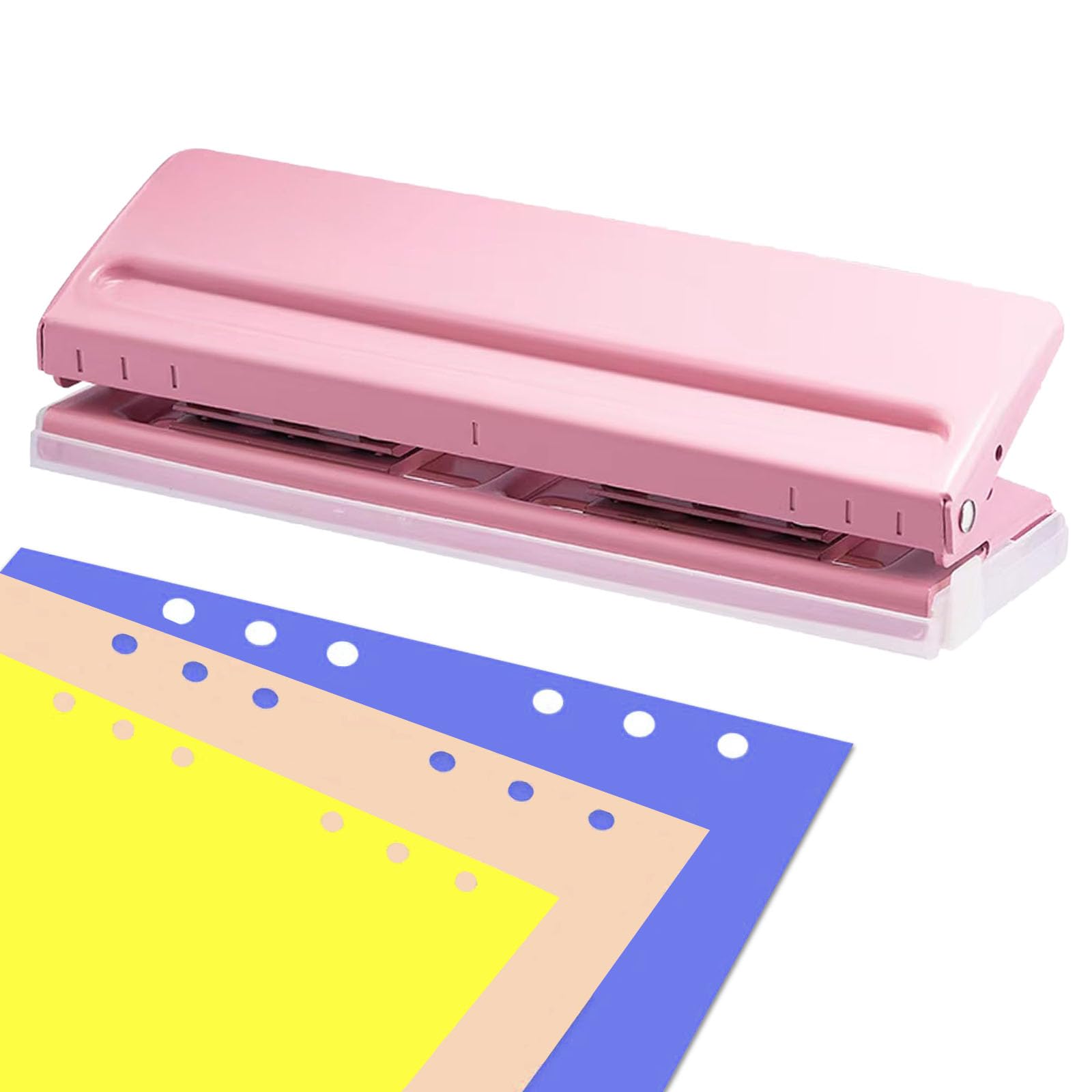 Adjustable 6 Hole Punch,Off White,8 Sheet Capacity,Mini/Pocket A3/ A4 - View #5