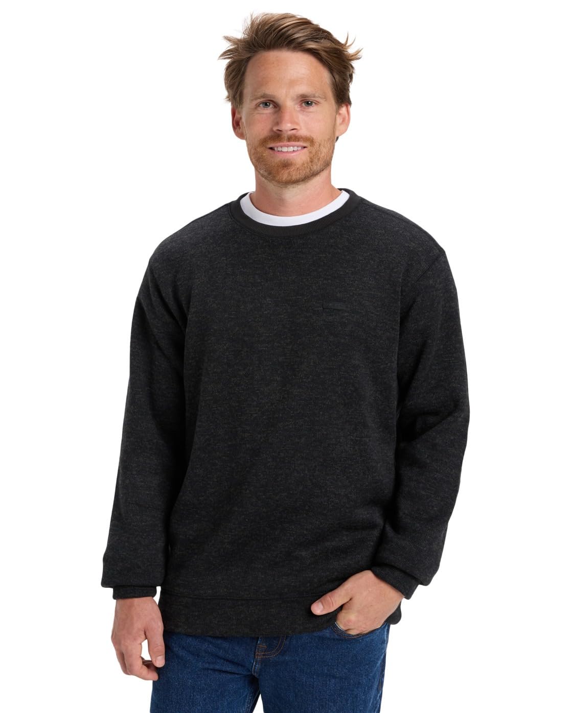 Quiksilver Fleece sweater KELLER CREW Men's Black S