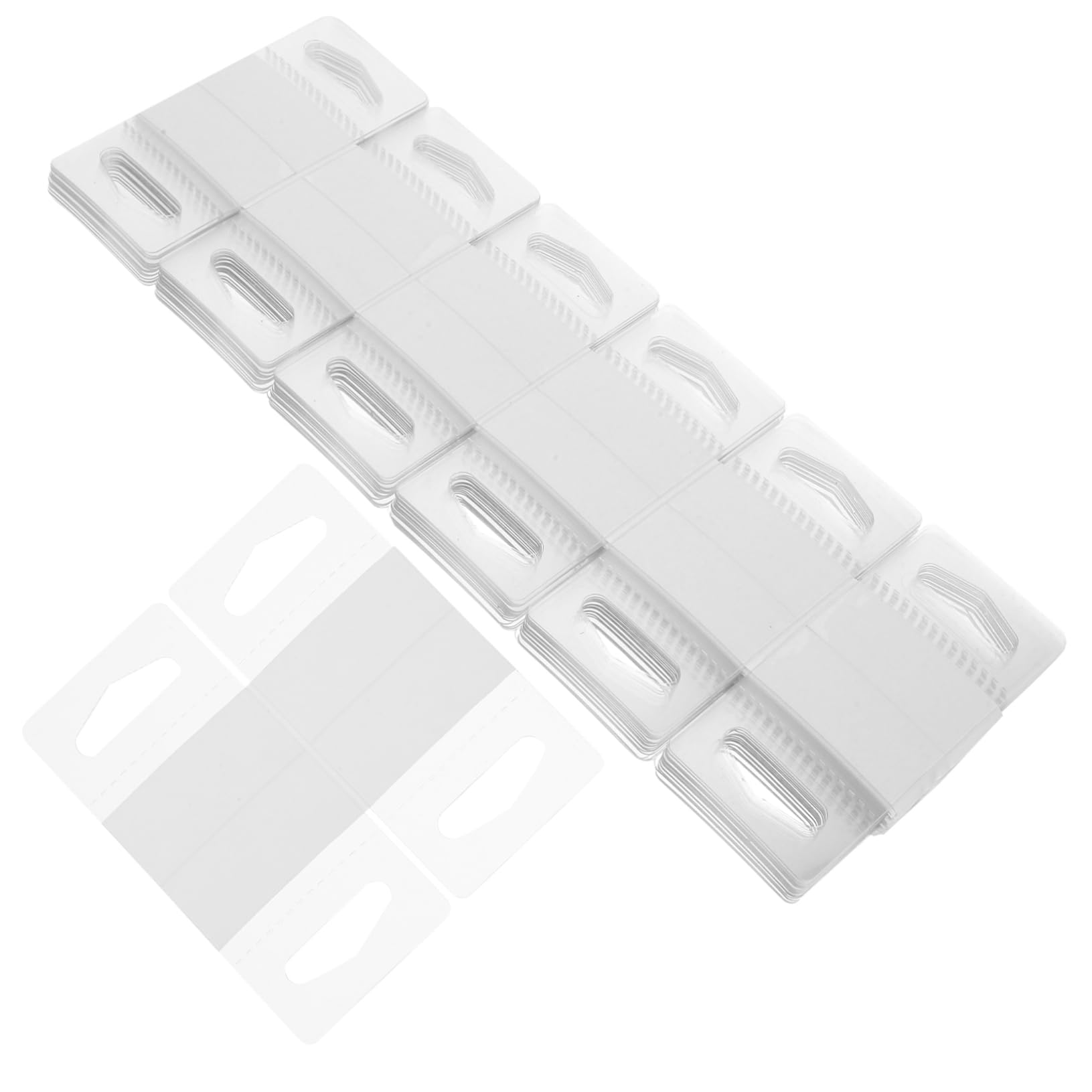 VILLFUL 200pcs Self-Adhesive Hanging Tags for Retail Display Hangers Sticky Tabs Heavy Duty Labels Holders for Wire Shelves