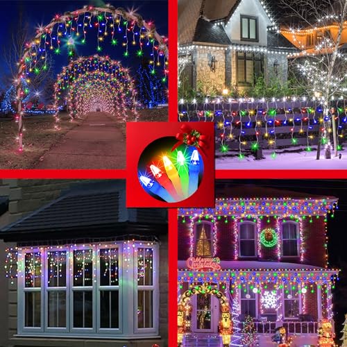 670 LED 66FT Christmas Lights with 148 Drops, 12 Modes Dimmable Multicolor Outdoor Hanging Lights with Timer Memory, Waterproof Curtain Lights for Home Bedroom Indoor Tree Window Roof Fence Wedding by QUHUATU - Image 7