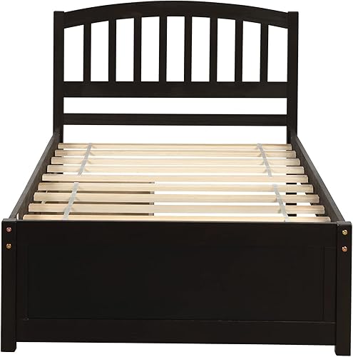 Miniatura 32 de Harper & Bright Designs Cama individual con cajones, marco de cama de madera con cabecero y estribo, plataforma de madera para niños, niñas, niños,