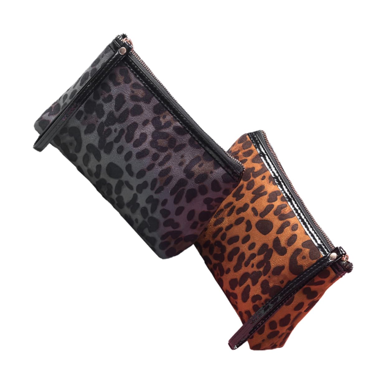 Beaupretty 4piezas Neceser De Viaje para Cosméticos Diseño De Leopardo Gran Capacidad Bolsa De Almacenamiento Portátil para Maquillaje y Artículos De Tocador Incluye Leopardo Negro