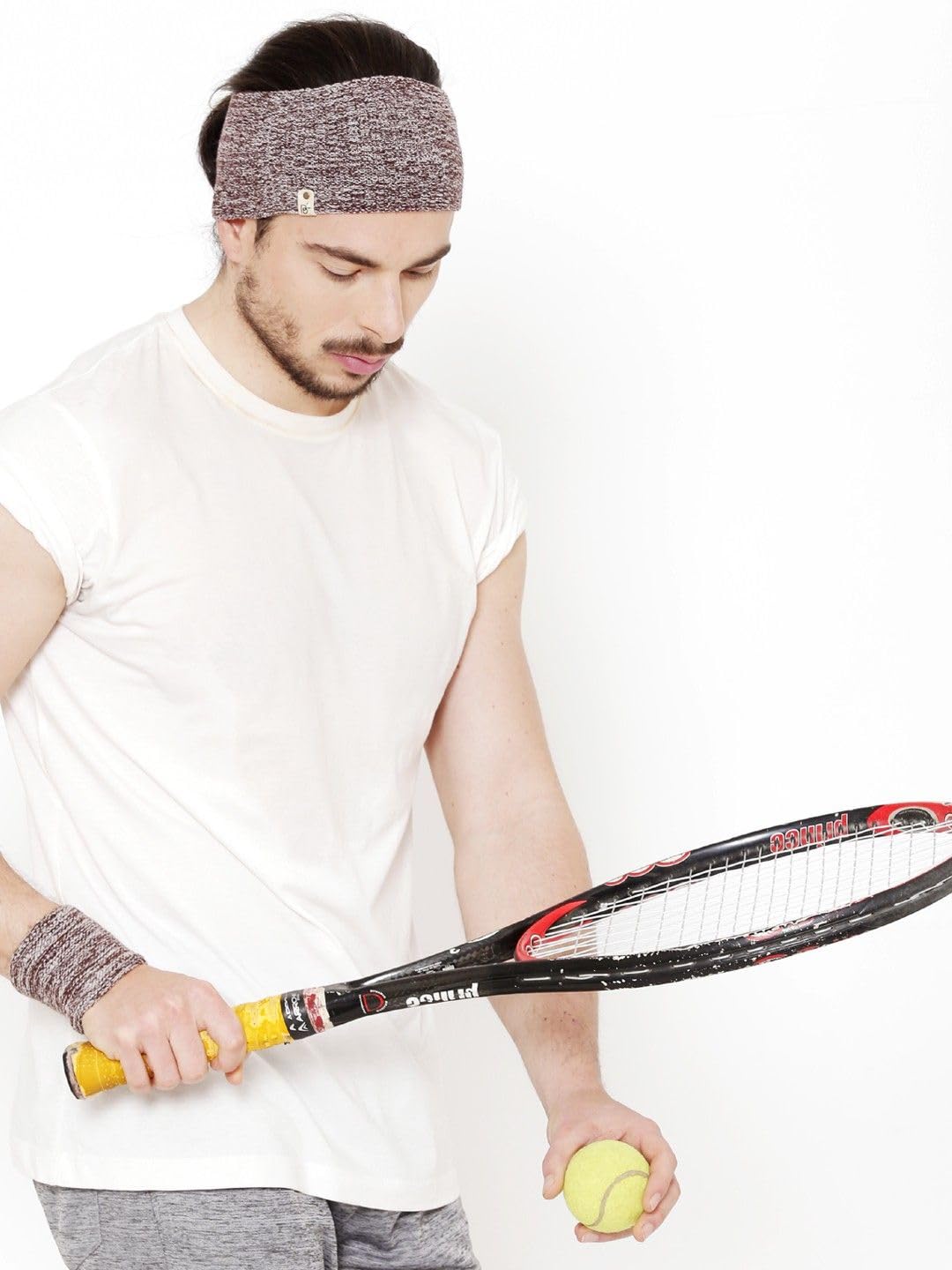 KinderTales® Sports Headband & Wristbands Set | Unisex Cotton Sweatband for Running, Gym, Yoga & Outdoor Sports | Non-Slip, Breathable, Stretchable & Sweat-Absorbing Headband with 2 Wristbands