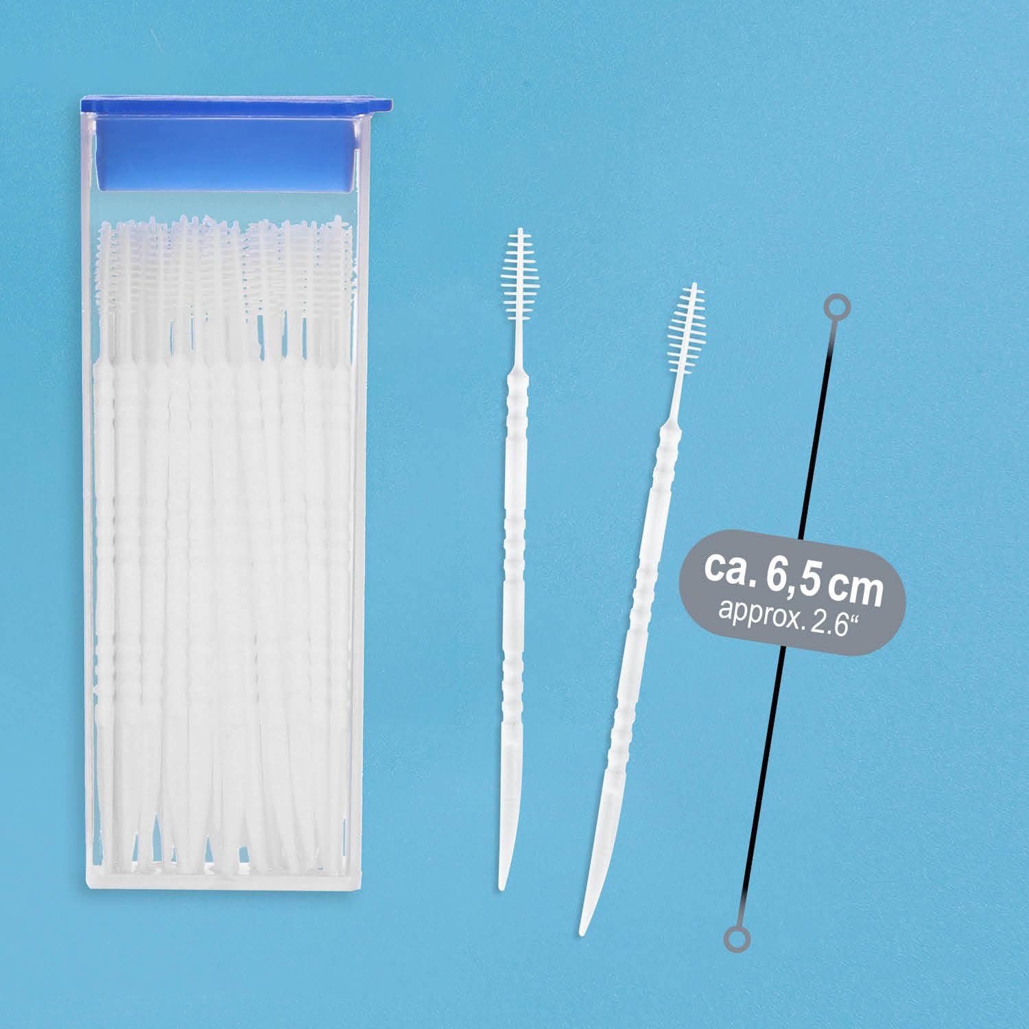 COM-FOUR® 120x Spazzola interdentale, spazzole interdentali con distributore, cure odontoiatriche in viaggio, spazzola per la pulizia dei denti (120 pezzi - in un distributore)
