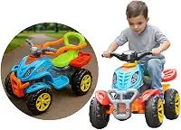 Quadriciclo Infantil 2 em 1, Carrinho de Passeio com Haste e Pedal, Suporte para Pés, Anel de Segurança, Porta Objetos, 51x61x92cm, Para 9 Meses Até 6 Anos, Capacidade 30kg (Unissex)