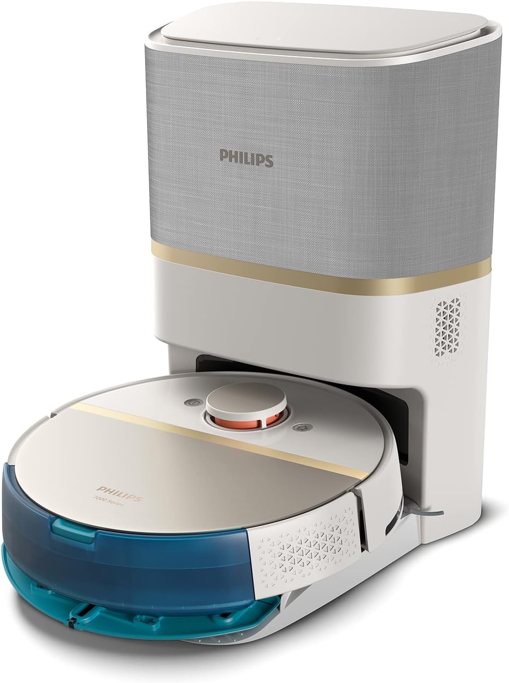 Philips Homerun 7000: Robot Aspirador y Friegasuelos, Succión 5000 Pa, Vaciado Automático, App - Blanco 1 Robot Aspirador y friegasuelos Philips Homerun 7000, succión ultrapotente (5000 Pa), detección de obstáculos pequeños, estación de Vaciado automático, Blanco, Robot Aspirador, App, XU7100/02 - ¿Vale la pena?