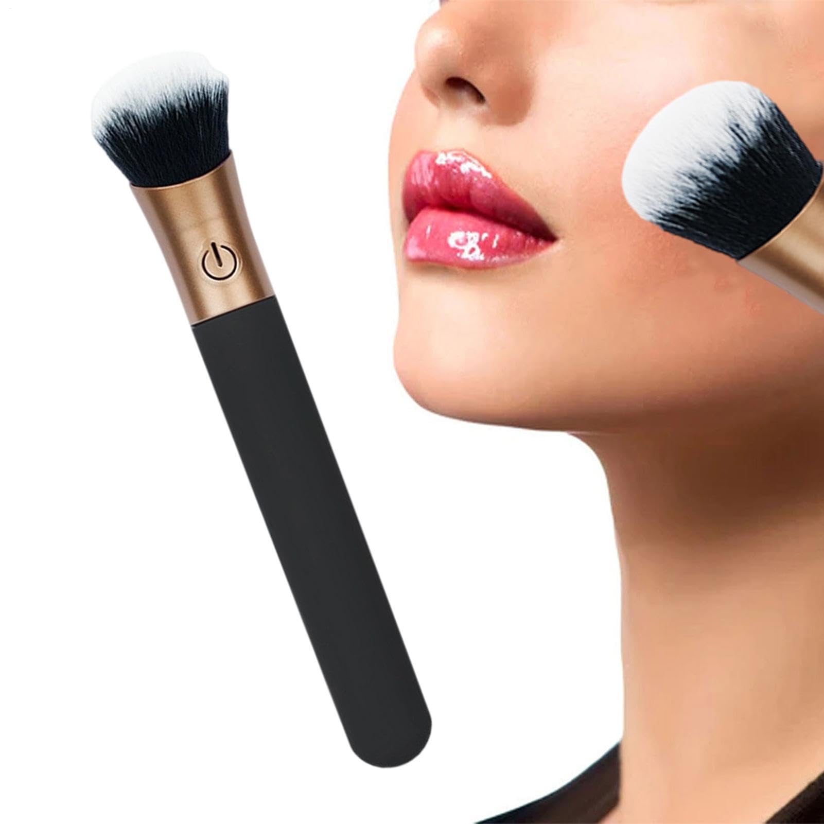 Set Di Pennelli Trucco Strumenti di Bellezza Viso a Vibrazione Silenziosa | Pennelli Cosmetici per il Trucco Per Fondotinta, Blush, Illuminante, Bronzer, Fissante, Adatto A Casa, Viaggio, Vacanza