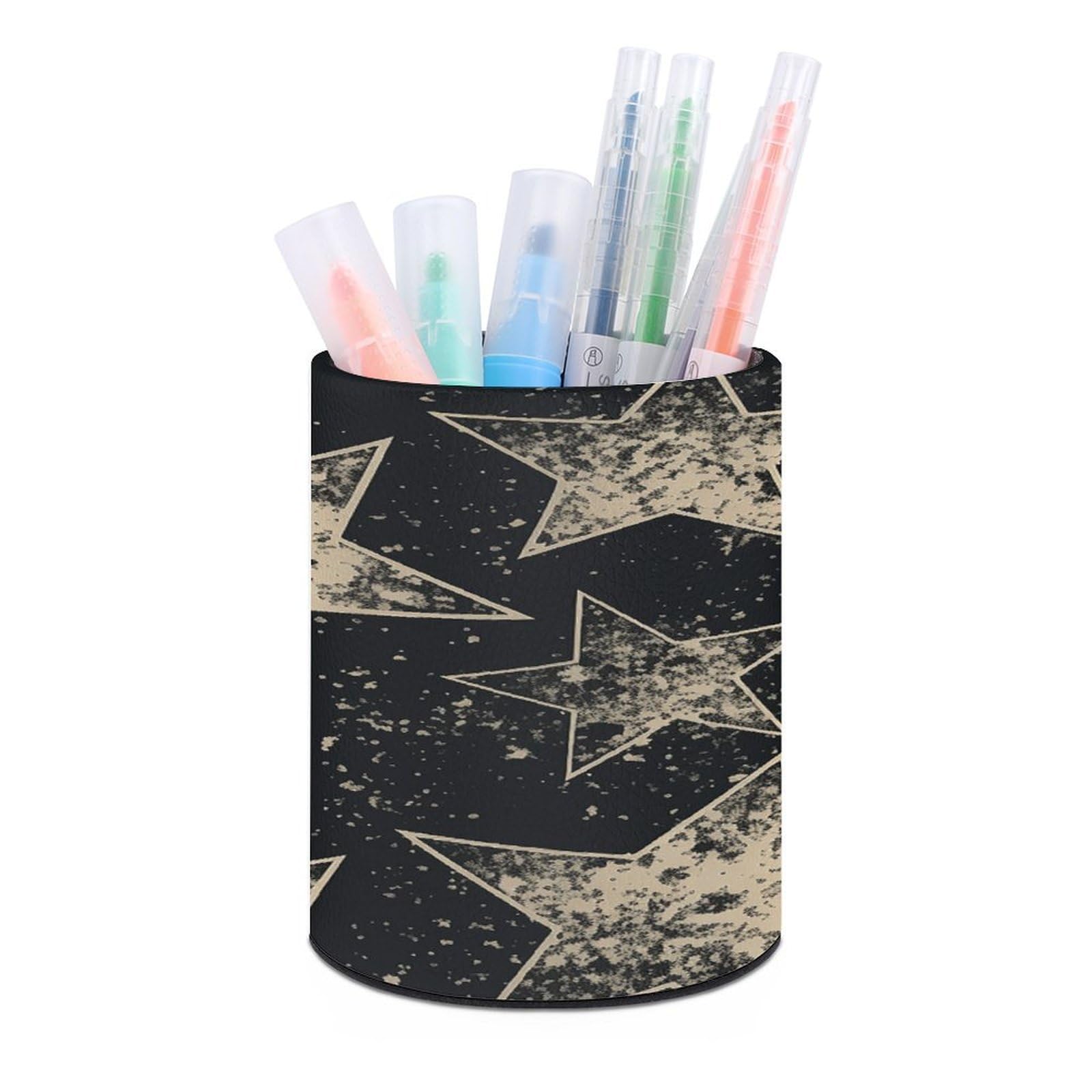 VstaDank Star Pen Holder for Desk Makeup Brush Holders Stylish Pen Cup Cute Pencil Cup Round Pencil Holder Decor Brush Scissor Holders for Multifunctional Office Supplies
