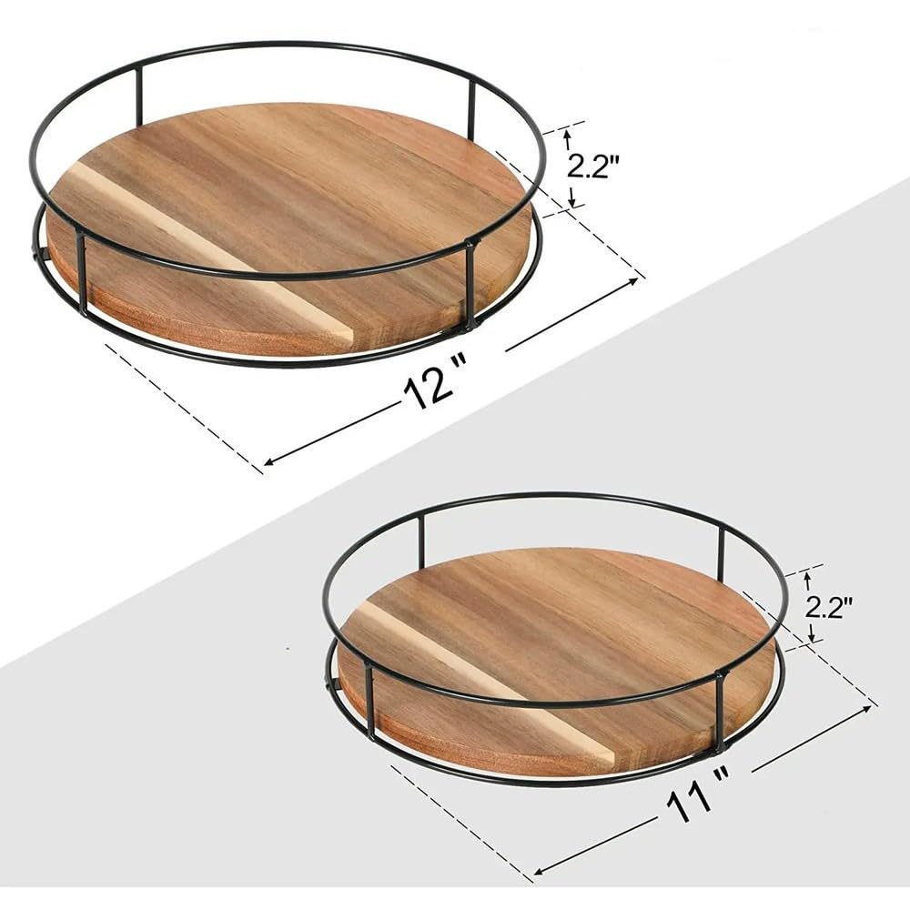 Lazy Susan Plateau tournant à 360 degrés pour cuisine, garde-manger et salle à manger – Design peu encombrant