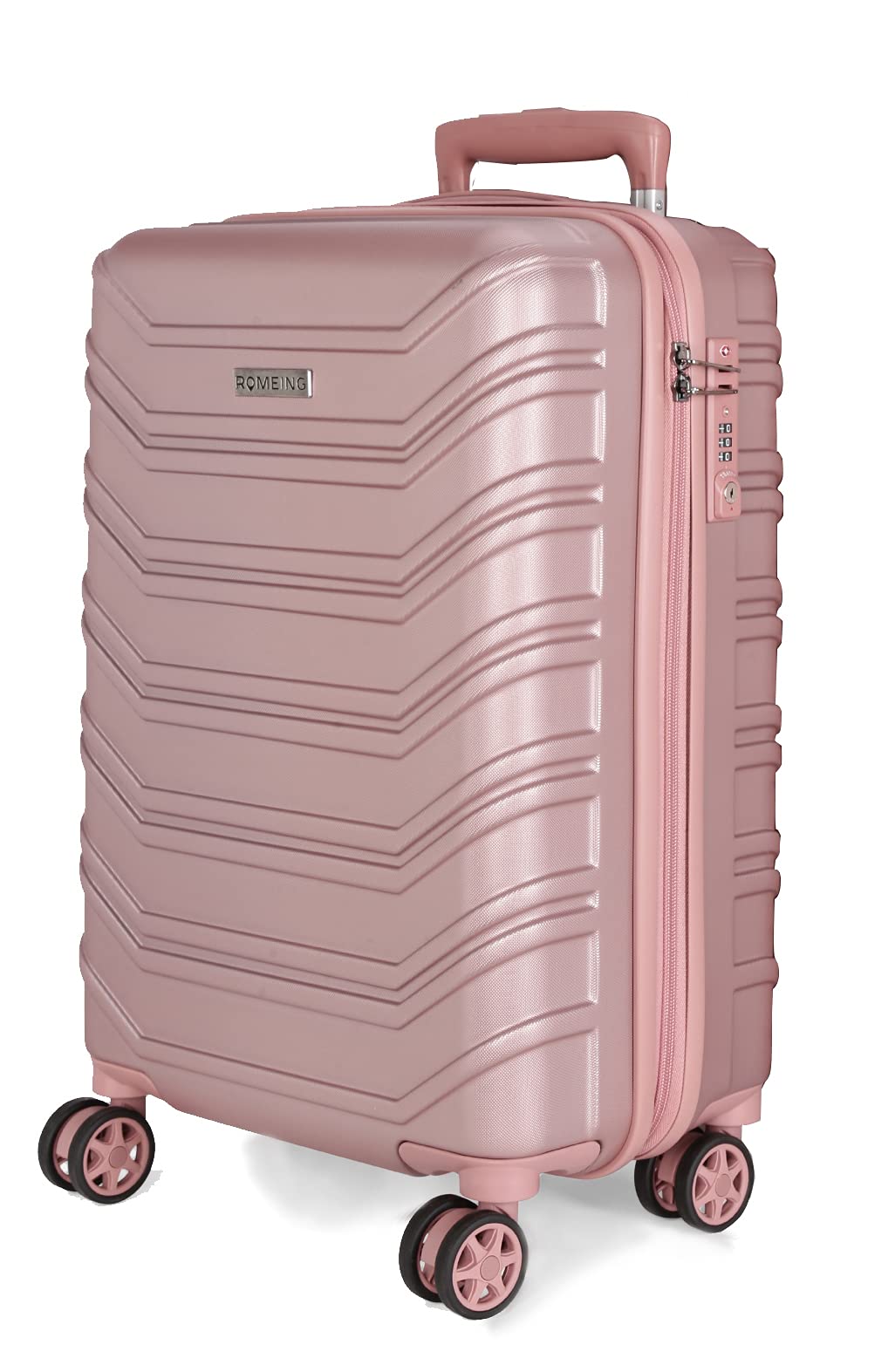 Romeing Monopoli 20 inch, Polycarbonate Luggage, Hard-Sided, (Rose Gold 55 cms) Cabin Trolley Bag