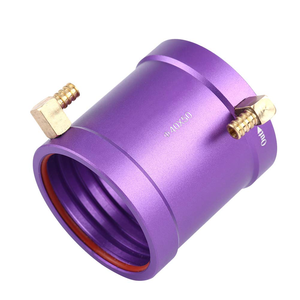 RC Boat Water Cooling Jacket High Performance Metal Motor Water Cool Kit for 4074 4082 RC Motors Purple 47mm x 47mm x 50mm