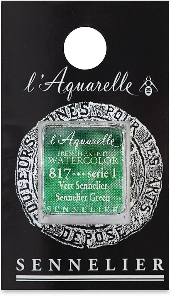 SENNELIER L'Aquarell French Watercolor Half Pan Replacement, Green