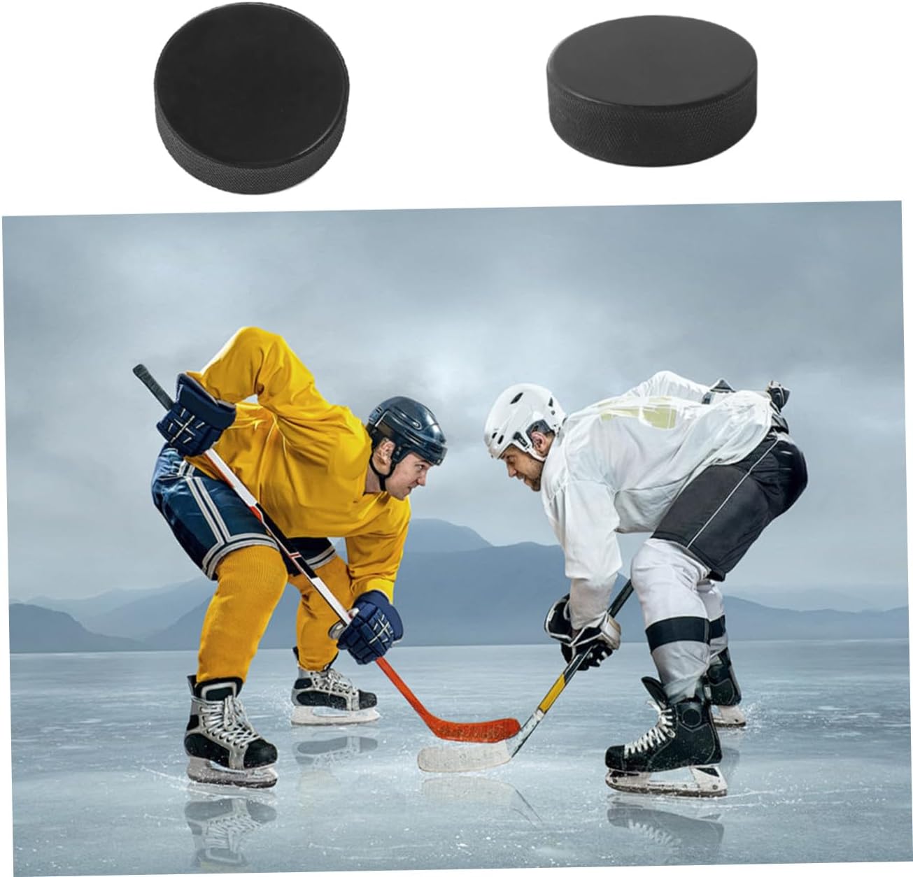 9pcs Ice Hockey Pucks for Training Official Regulation for Boys and Girls and Adults Smooth Surface for Enhanced Stick Handling and Passing Ice Rinks