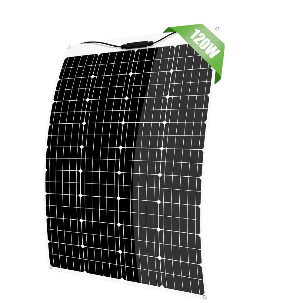 Buy 120W 18V 12V Flexible Solar Panel Monocrystalline Solar Module for