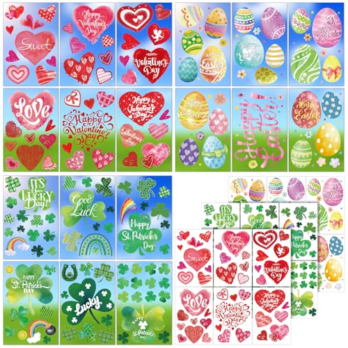 Cholemy set de 18 vinilos decorativos para ventana