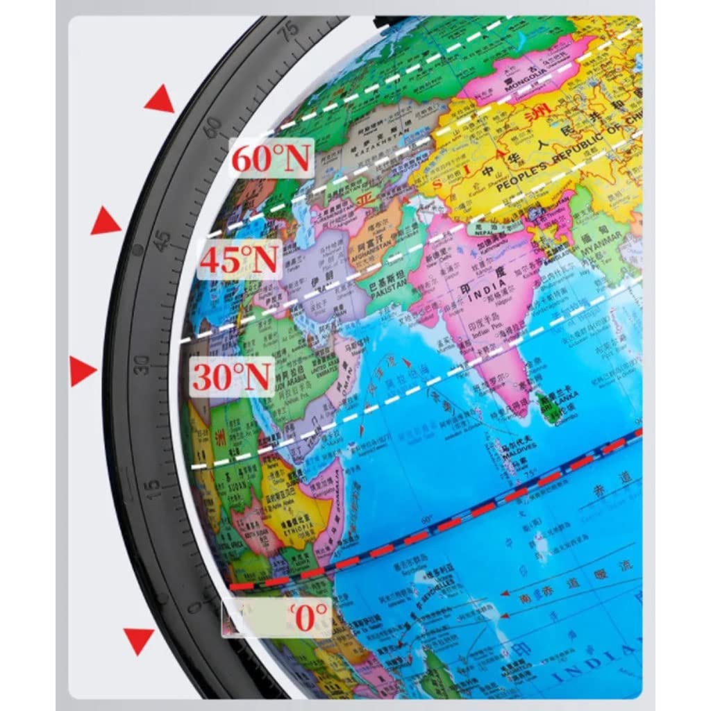 Globo terrestre Mappamondo, globi terrestri interattivi geografici educativi, per l'apprendimento in Classe, con Mappa Stampata in HD, 3 Dimensioni Bellezza e funzionalità