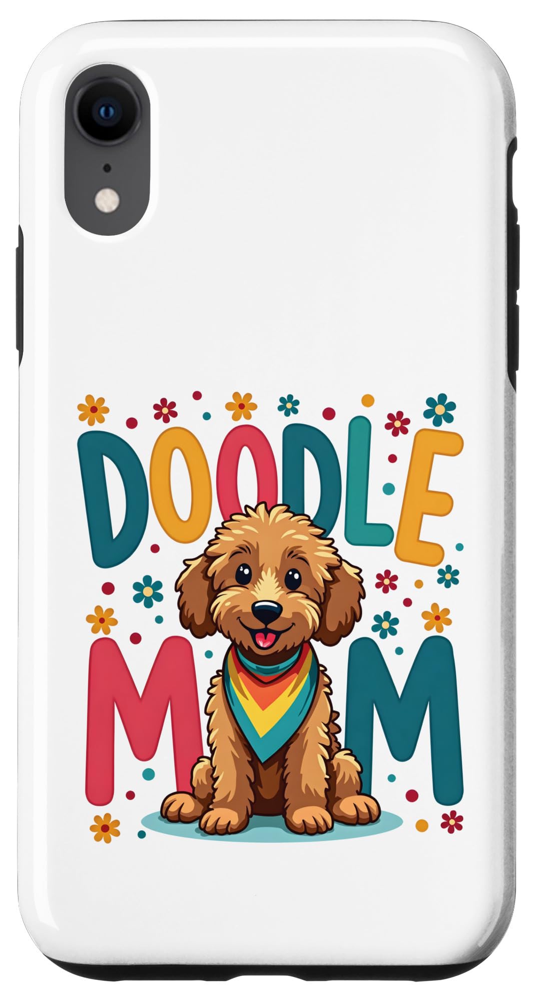Floral Groovy Mini Goldendoodle Dog Mama Doodle Mom Gifts Case for iPhone XR