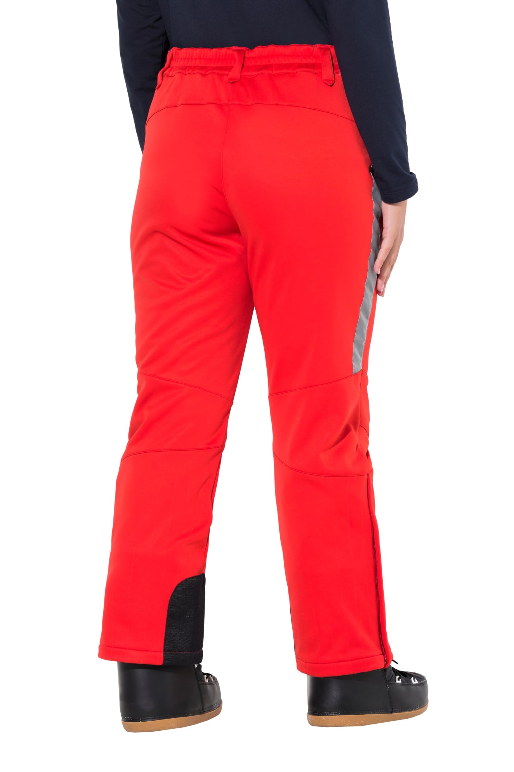 Ulla Popken Damen große Größen Übergrößen Plus Size Softshellhose, wasserdicht, Zipptaschen, Schneefang 822242