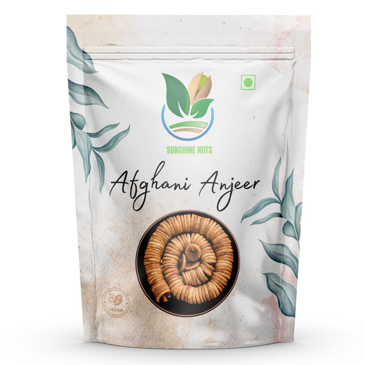 Sunshine Nuts Premium Afghani Anjeer Dried Fig | Rich Source of Fibre Calcium & Iron | Low in calories and Fat-Free | Non-GMO Dried Figs| Afghanistan Anjeer - 1Kg Pouch Pack