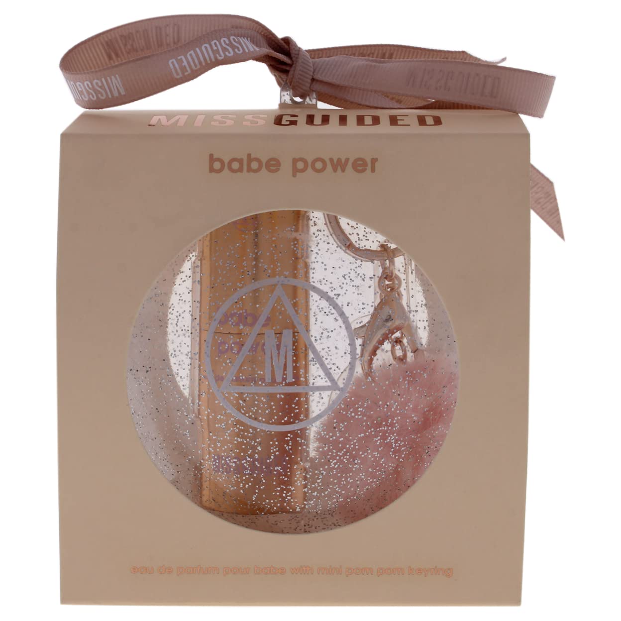 Babe Power by Missguided for Women - 2 Pc Mini Gift Set 10ml EDP Spray, Mini Pom Pom Keyring