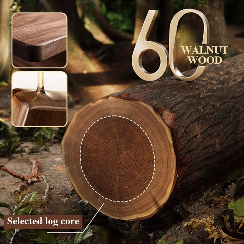 Estante de baño con ventosa de nogal, montaje en pared, extraíble, sin taladro, almacenamiento para grifos, soporte versátil para jabón de cocina, accesorio de baño elegante