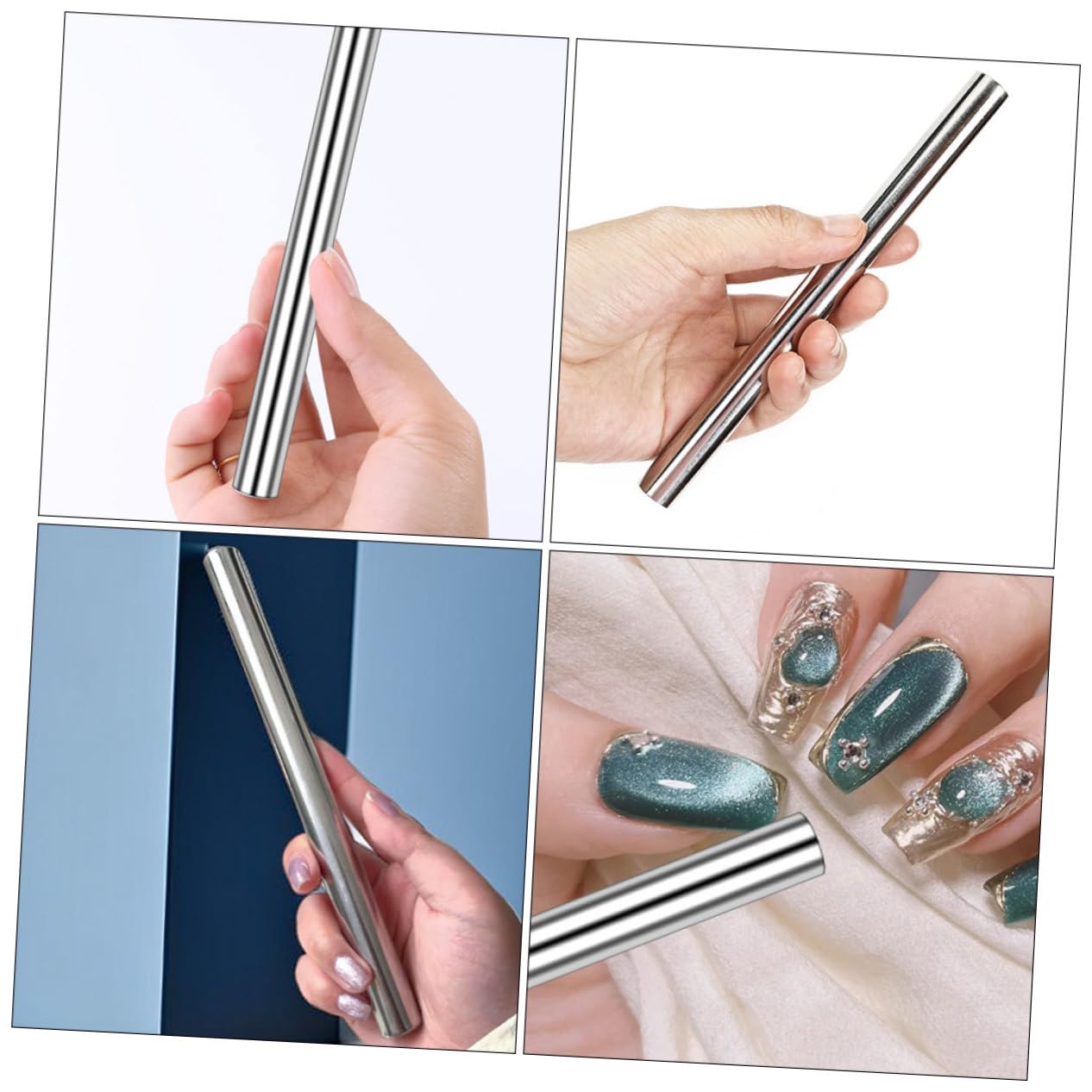 Healeved 10pezzi Bastoncini Magnetici Per Unghie Per Manicure Professionale Strumenti Magnetici Per Nail Art Facile Da Usare e Portatile Realizzati Con Materiali Sicuri e Durevoli