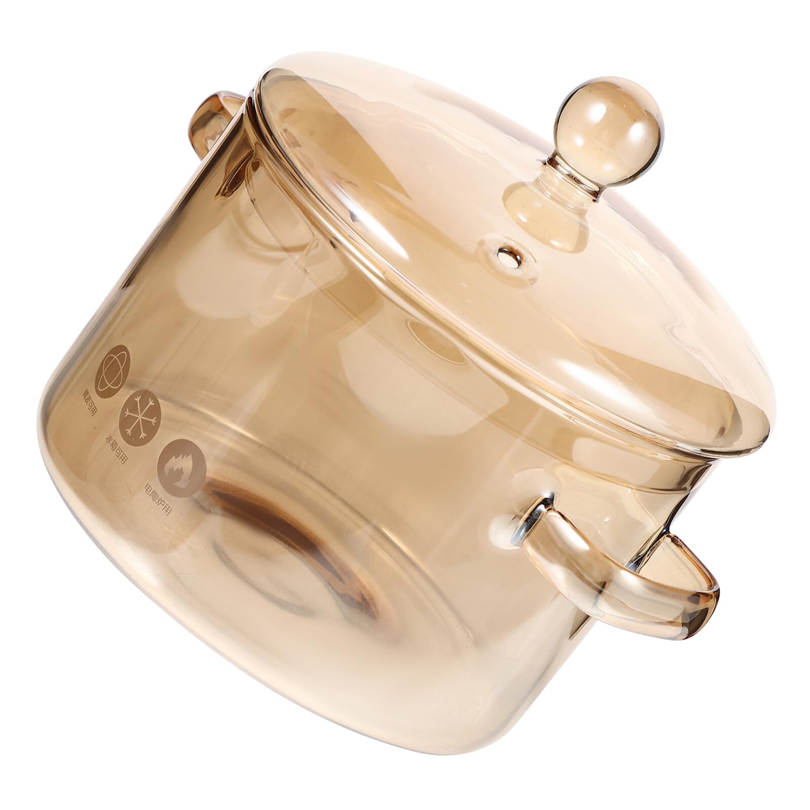 Marmite transparente en verre avec couvercle pour surveiller la cuisson