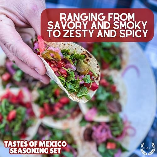 Miniatura 6 de Set de regalo de condimentos mexicanos | Tastes of Mexico | Mezcla de especias artesanales paquete de seis | Sin OMG, totalmente naturales | Sin