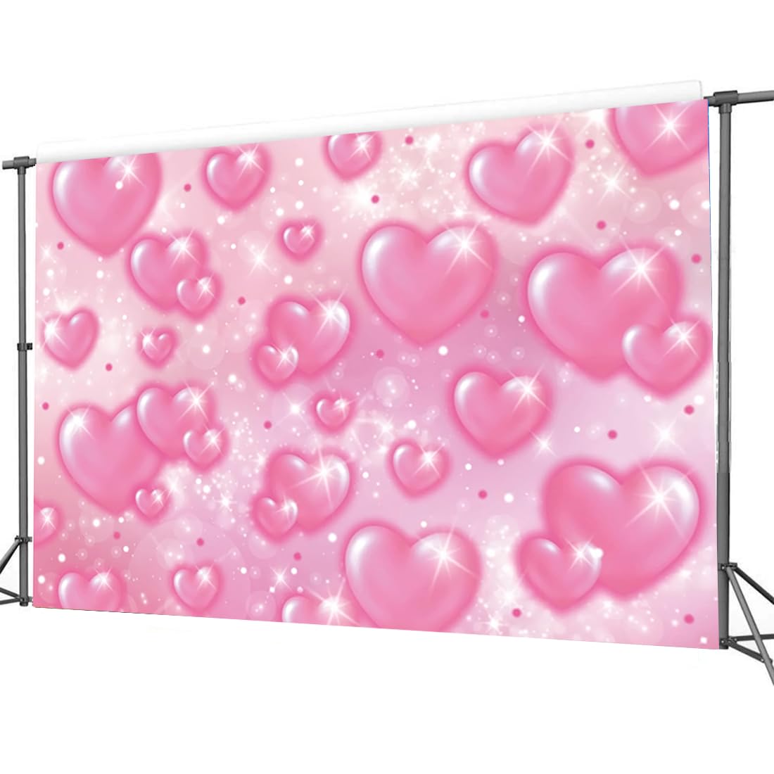 D869 Toile de fond en forme de cœur rose pour photographie 16e 18e 21e 30e anniversaire femme homme et femme 30 ans 30 cm