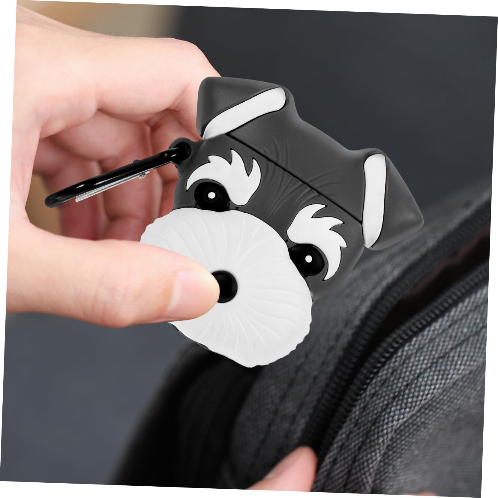 DOITOOL 3piezas Funda De Silicona para Auriculares Inalámbricos Sherry-Dog Protector De Caídas y Golpes Compatible Diseño De Cartoon Incluye Gancho
