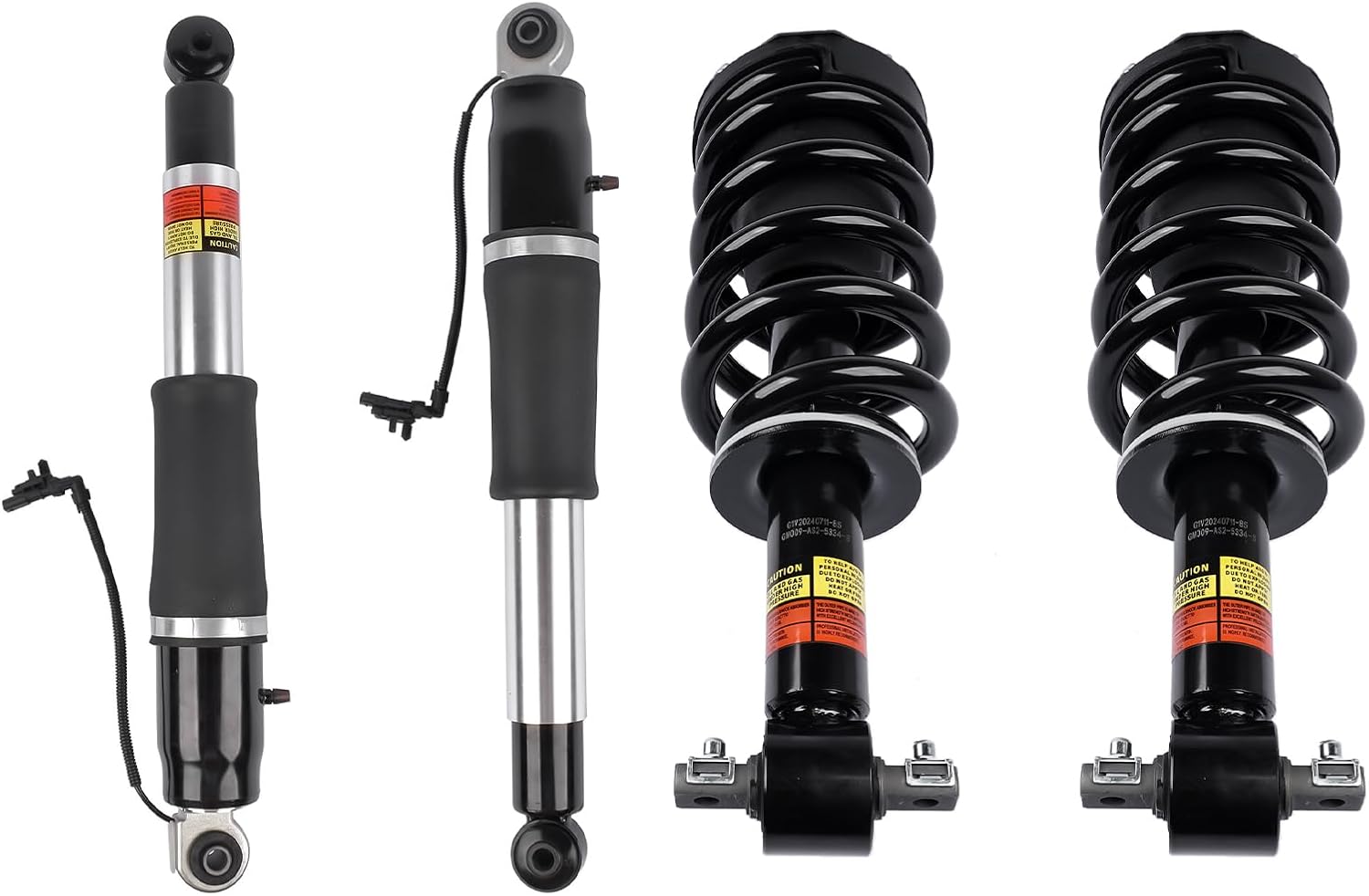 Pair Front Strut Assys + Pair Rear Shock Absorbers Replacement for Cadillac Escalade Chevy Suburban Tahoe GMC Yukon 5.3L 6.2L V8 2015-2020 23464589 23290660