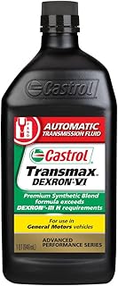 Castrol 06822 Transmax Dexron VI Automatic Transmission Fluid - 1 Quart, (Pack of 6)