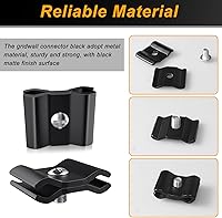 Vista 6 de 50 clips de unión de rejilla de alambre negro, conectores de panel de rejilla, conectores de unión de panel de rejilla, abrazaderas de pared