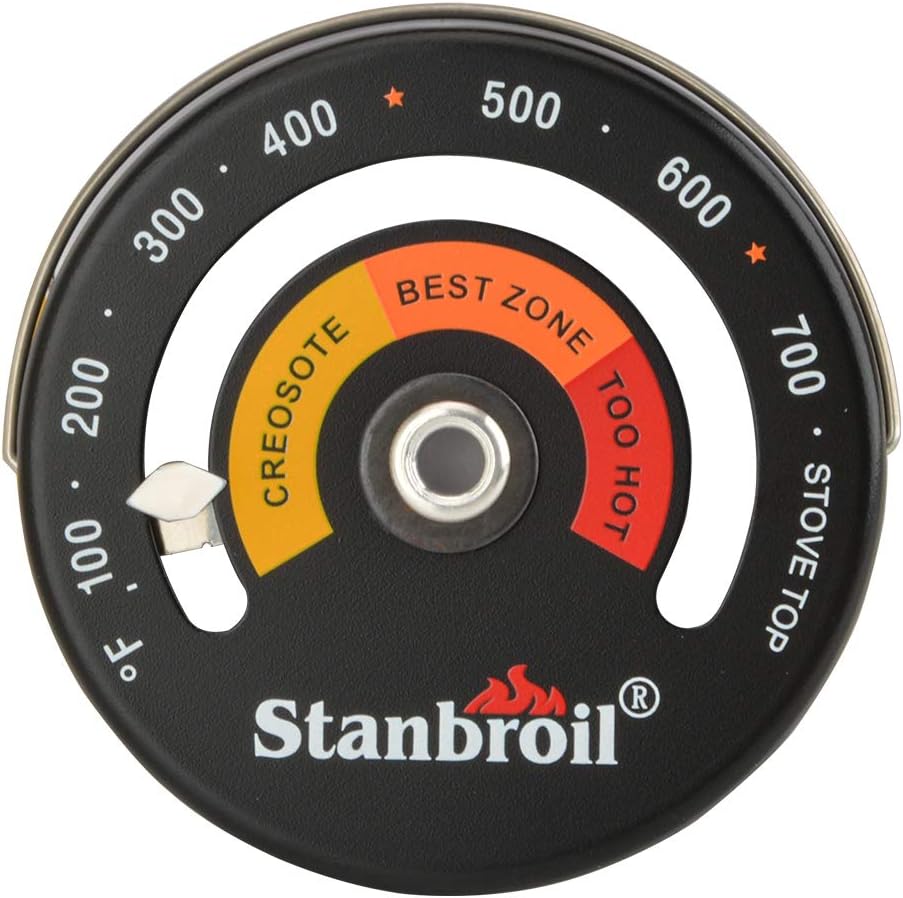 Wood Stove Top Surface Thermometer, Magnetic Stove Meter Thermometer for Wood Burning Stoves Top,Gas Stoves,Flues,Pellet Stove,Stove Pipe