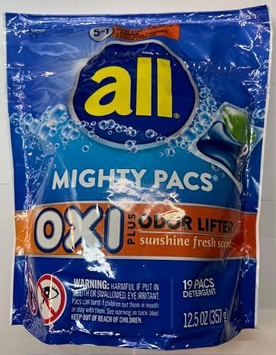 Fresh Clean OXI Plus Odor Lifter Mighty Pacs Laundry Detergent | Single-Dose Pacs by all