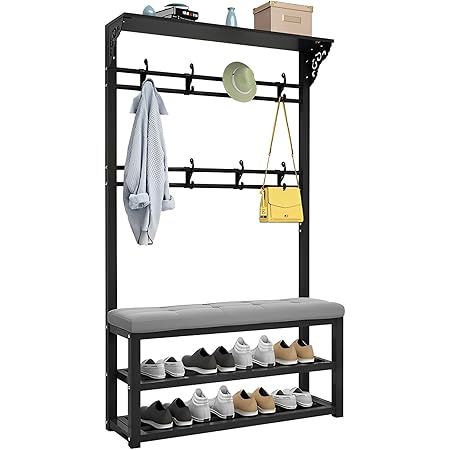 Amazon.de garderobe mit sitzbank schuhregal mit garderobe