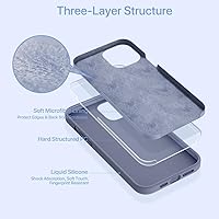 Vista 1312 de Miracase Funda diseñada para iPhone 13 Pro Max con protector de pantalla, [forro de microfibra suave antiarañazos], funda protectora de silicona