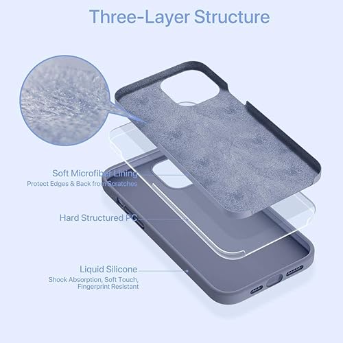 Miniatura 1552 de Miracase - Funda diseñada para iPhone 11 con protector de pantalla, funda de goma de silicona líquida, protección total contra caídas y a prueba