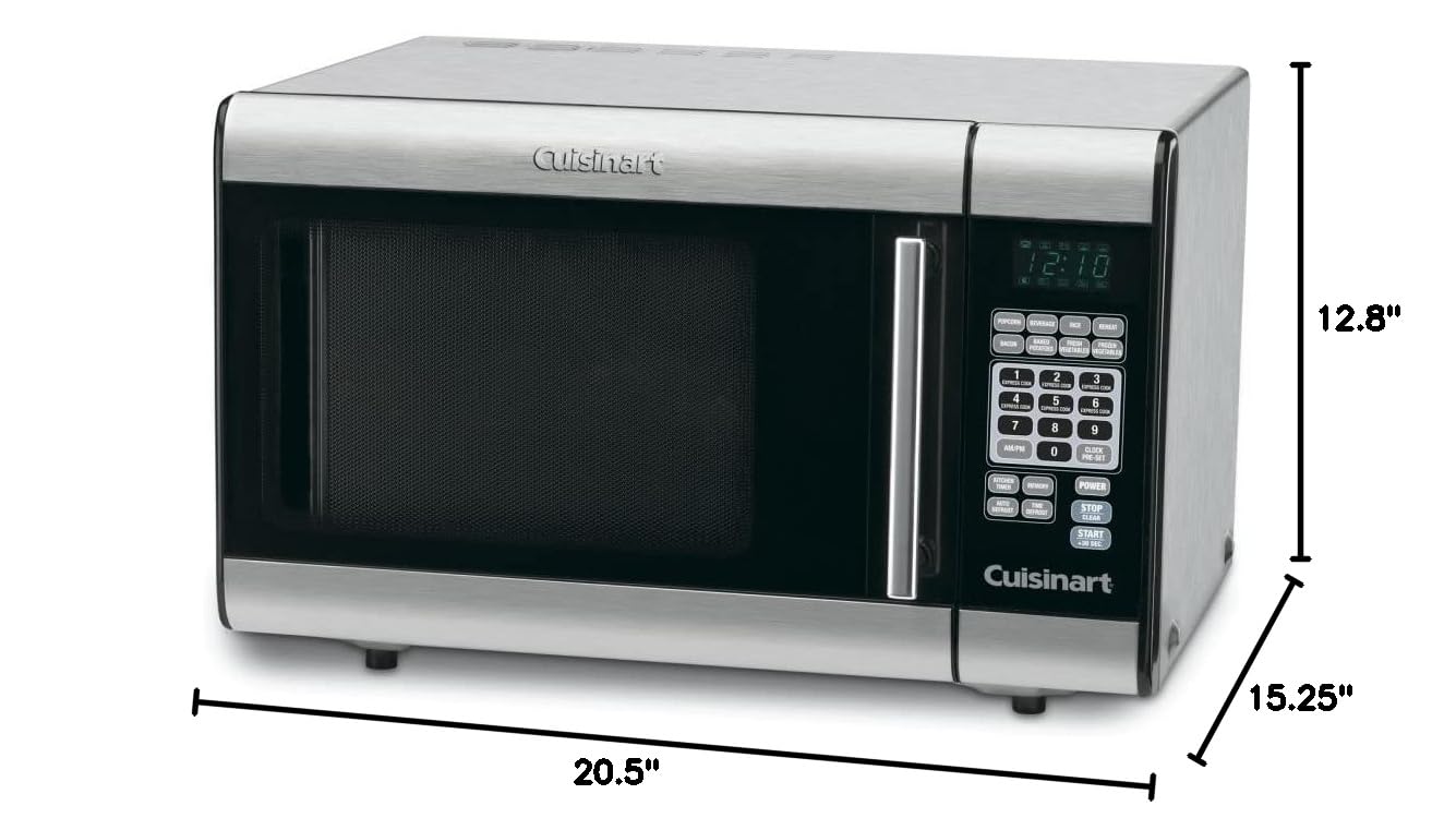 Cuisinart CMW-100 1-Cubic-Foot Stainless Steel Microwave Oven, Brushed Chrome, view 4