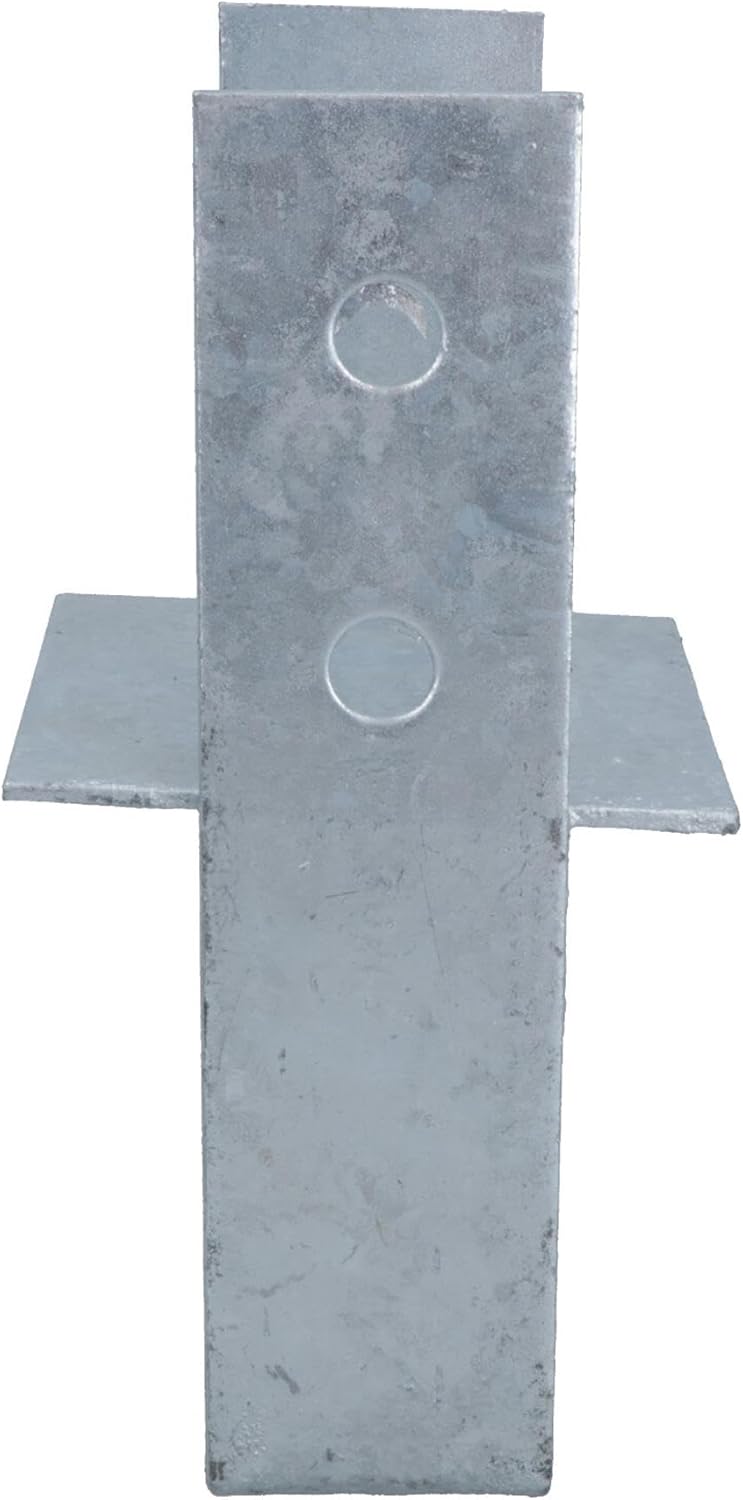 Concrete In Wooden Post U Support Base Bracket 100 x 100mm Decking 4PK