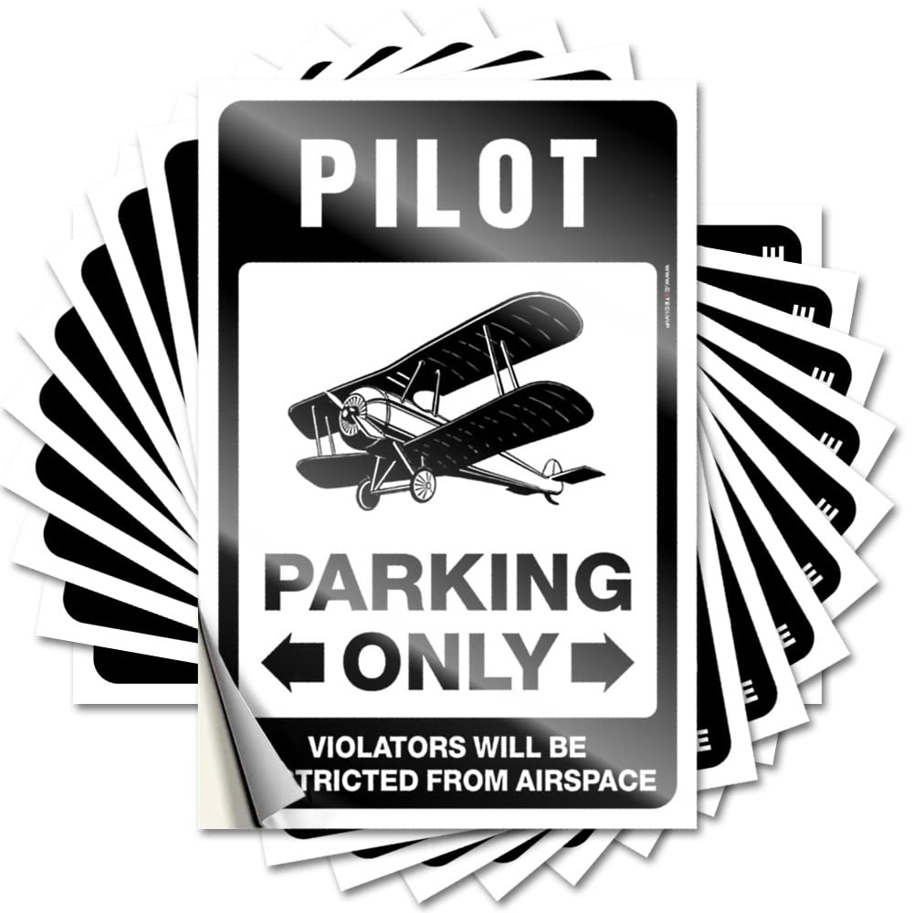 Funny Sticker - Assorted Fun Pilot Parking Only for Cruise Bedroom Accessories(6X9CM)