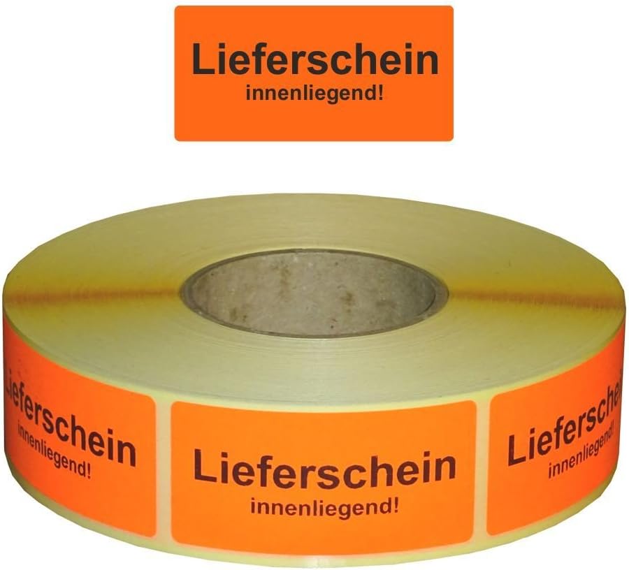 'Packing List Inside Warning Labels/Shipping Labels on a Roll – 30 x 62 mm [Pack of 1000)