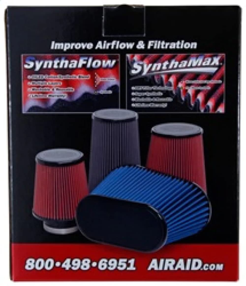 Airaid 701-462 Filtro de aire universal con abrazadera: redondo cónico; brida de 152 mm de diámetro interior; altura de 178 mm; base de 184 mm; parte superior de 127 mm