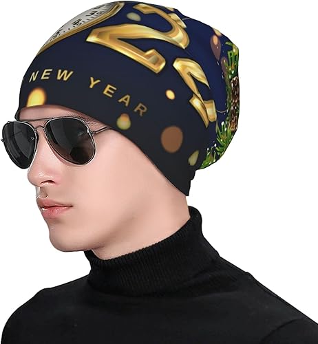Miniatura 3 de Año del Dragón Feliz Año Nuevo Chino 2024 Gorro para hombres y mujeres de punto cálido Casual Sombreros Clásico Gorro de invierno