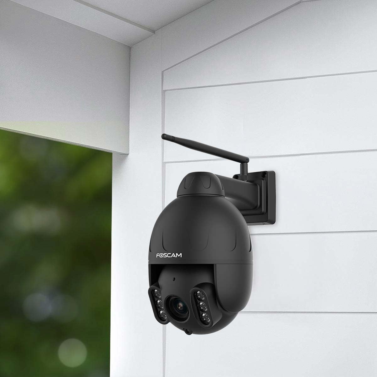 Foscam SD4 4 MP Dual Band WiFi PTZ Dome, telecamera di sorveglianza con zoom ottico 4x e visione notturna fino a 50 metri, rilevamento di persone, movimenti e suoni