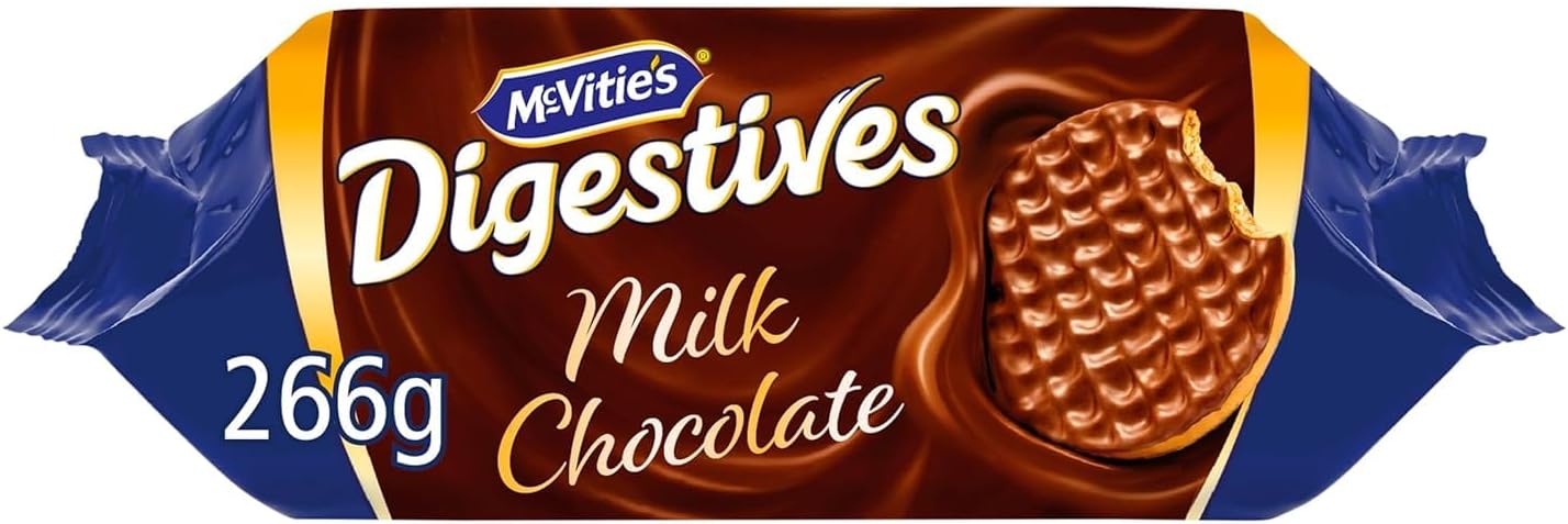 McVities Milk Chocolate Digestives Roll (266-gram) 2-pack Imported from UK
