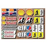 Motorbike Race Sticker Set (18 Stickers) for Motorcycle - UV Laminated
