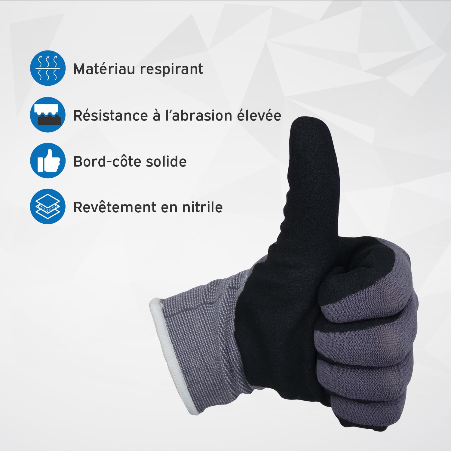kör4u Elite Lot de 140 paires de gants de travail respirants et enduits, adaptés comme gants de protection, gants de jardinage pour femmes et mécaniciens, revêtement en nitrile de qualité supérieure,