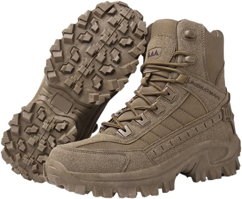 Men's large size outdoor jungle boots, hiking boots, waterproof,